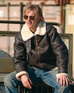 Bunda kožená US BOMBER B3 s límcem HNĚDÁ  XL - Skladem