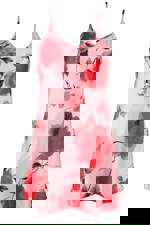 Abigail saténová noční košilka M světle růžová