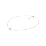 Zlatý náhrdelník Kayla z růžového 14kt zlata s přírodní perlou