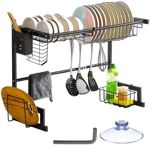 Odkapávač na nádobí na dřez černý