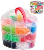 UDĚLEJ SI NÁRAMEK Gumičky LOOM BANDS 2700ks s doplňky box srdce