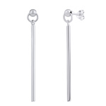 Stříbrné visací náušnice tyčka Tracy