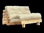 Nejfuton Rozkládací pohovka do malých prostor Root 120x200 SMRK - Nelakovaná