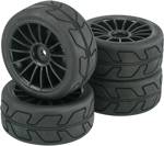 Reely 1:10 silniční model kompletní kola Speed 15paprskový černá 4 ks