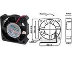 Ventilátor 12V/ 40x40 x 10mm/5322