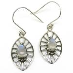 AutorskeSperky.com - Stříbrné naušnice s měsíčními kameny - S5457