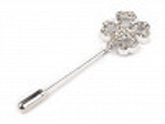 Ozdobný špendlík čtyřlístek 17x51 mm (1 ks)