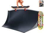 Skateboard prstový 9,5cm kov s rampou fingerboard