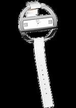 Dámské hodinky Caroll – barevná kombinace nerez ocel / bílý ciferník / bílý pásek