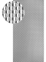 Plech pozinkovaný - lisovaný vzor hrubá tkanina 3D, I PZNZ6/12