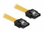 Delock Cable SATA - Kabel SATA - Serial ATA 150, 300, 600 - SATA (F) do SATA (F) - 50 cm - opatřený západkou, přímý konektor - žlutá