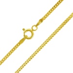 Pozlacený stříbrný řetízek CURB Pancer 2 mm