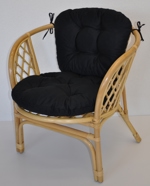 Polstr na křeslo bahama černý kepr | RYCHLÉ DODÁNÍ