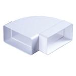 Ohyb plochého kanálu vodorovný 110x55 mm PVC