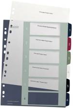 Leitz 1236 Style rejstřík DIN A4 1-6 polypropylen vícebarevná 6 karet extra široké , lze popsat pomocí počítače 1236-00-00