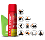 Hasicí sprej SAFE 500 RED 500ml pěnový  plus  držák 50F