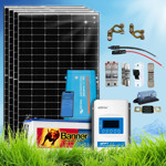 SVP solar 1520 Wp | Fotovoltaický ostrovní systém 24V 230Ah s baterií Energy Bull a měničem napětí na 230V bez konstrukce