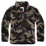 Bunda fleecová Brandit Teddyfleece Troyer - darkcamo, M