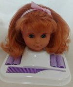 * Hamiro česací hlava 12cm malá mrkací - česká, 3+