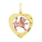 Zlatý přívěsek znamení zvěrokruhu Lev - srdce