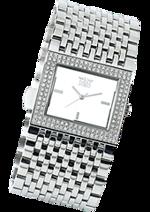 Dámské hodinky Pool – barevná kombinace lesklá nerez ocel / bílý ciferník / lesklý ocelový náramek