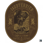 Samolepka Jagdterier - hnedá