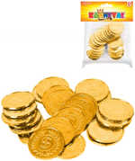 KARNEVAL Zlaté mince zlaťáky set 24ks v sáčku *KARNEVALOVÝ DOPLNĚK*