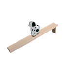 Originální dřevěná hračka - dřevěný chodící pejsek - barevný