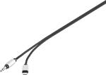 Renkforce RF-3432028 Apple Lightning; / jack audio kabel [1x dokovací zástrčka Apple Lightning - 1x jack zástrčka 3,5 mm] 1.20 m černá hliníková zástrčka