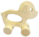 Dřevěný pejsek s otvorem - dřevěné hračky pro nejmenší