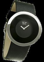 Dámské hodinky Ella – barevná kombinace nerez ocel / černý ciferník / černý řemínek