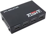 Rozbočovač HDMI 1x IN, 4x OUT, Full HD, s napájením