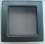 Mřížka krbová kovová 17x17 grafit včetně žaluzie