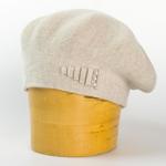 Baret dámský pletený dvojitý se zdobení šipka černý