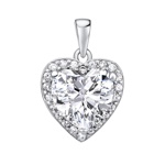 Stříbrný přívěsek srdce