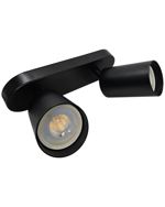 Stropní bodové světlo 2xGU10 černé QTEC Q-03AD