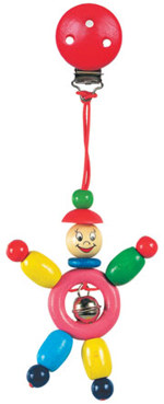 Dřevěný klip do kočárku - Hanna / dřevěná hračka pro nejmenší