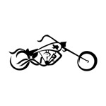 Samolepka chopper na auto a motorku, tuning nálepka (2354)