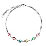 Barevný řetízkový náramek na nohu Sullivan z chirurgické oceli