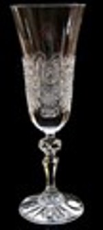 Sklenice Laura flétna na sekt s dekorem 500 6 ks (150 ml)