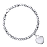 Dámský kuličkový náramek se srdíčkem z chirurgické oceli