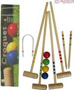 ACRA Hra Kroket venkovní set pro 4 hráče *SPOLEČENSKÉ HRY*