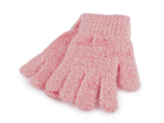 Dětské pletené rukavice froté, barva 4 pudrová
