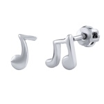 Stříbrné náušnice hudební noty Chopin