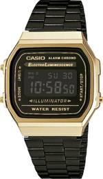 Casio Quartz náramkové hodinky A168WEGB-1BEF (d x š x v) 38.6 x 36.3 x 9.6 mm zlatá Materiál pouzdra=Rezinát materiál řemínku=nerezová ocel