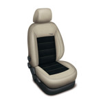 Autopotahy na Chevrolet Cruze, Authentic Velvet III., barva velvet béžová  béžová/černá 1810 Autopotah Automega na Chevrolet Cruze, Authentic Velvet III.