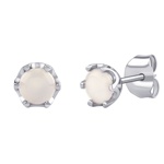 Stříbrné náušnice s pravým měsíčním kamenem