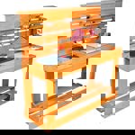 Dřevěnná zahradní  hlíněná kuchyňka s doplňky