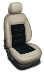 Automega Autopotahy Volkswagen CADDY IV, 5 míst, od r. 2015, AUTHENTIC VELVET béžovočerné