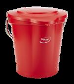Červený plastový kbelík s víkem 12l VIKAN 56864